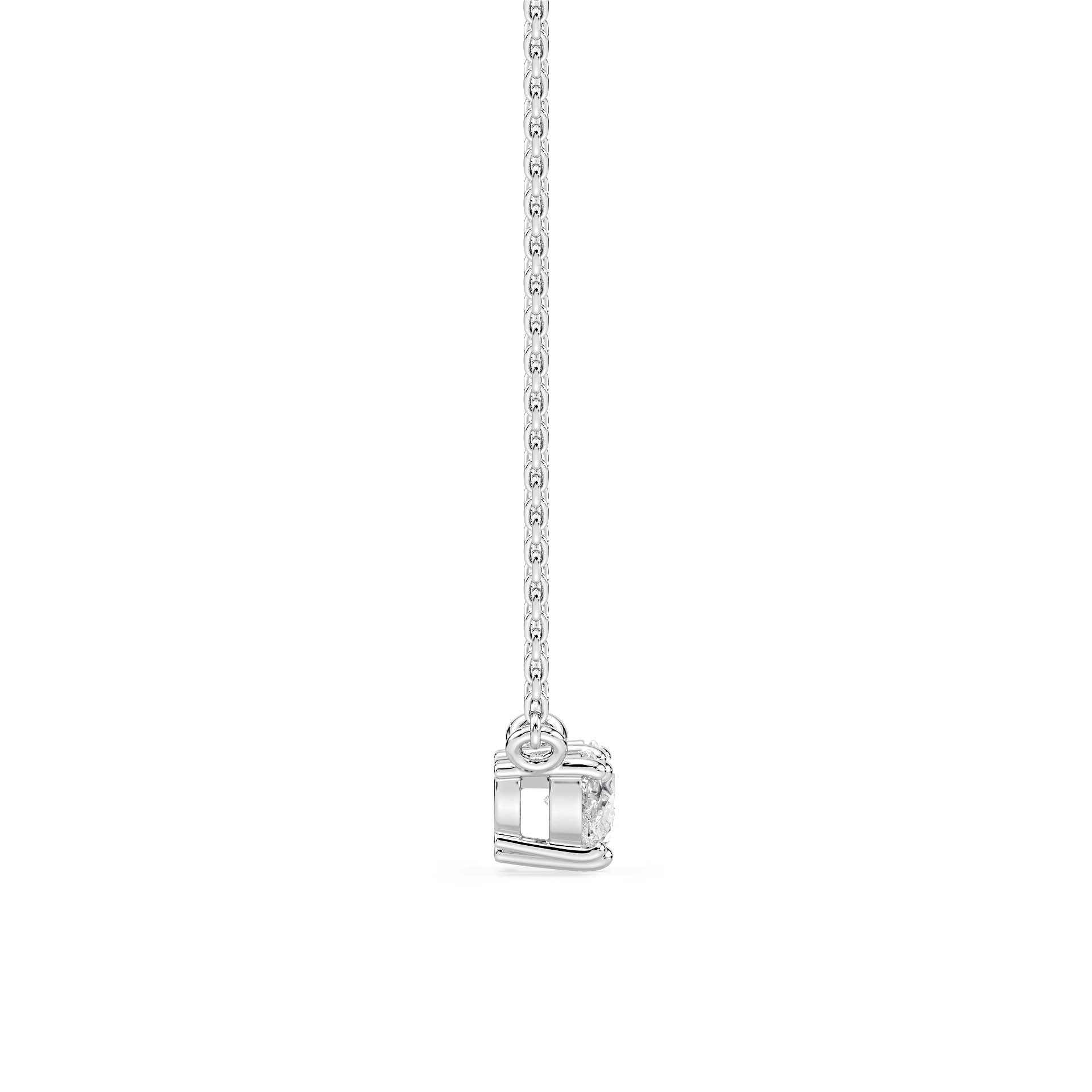 3-CLAW TOI ET MOI PEAR DIAMOND PENDANT/NECKLACE in 18ct White Gold