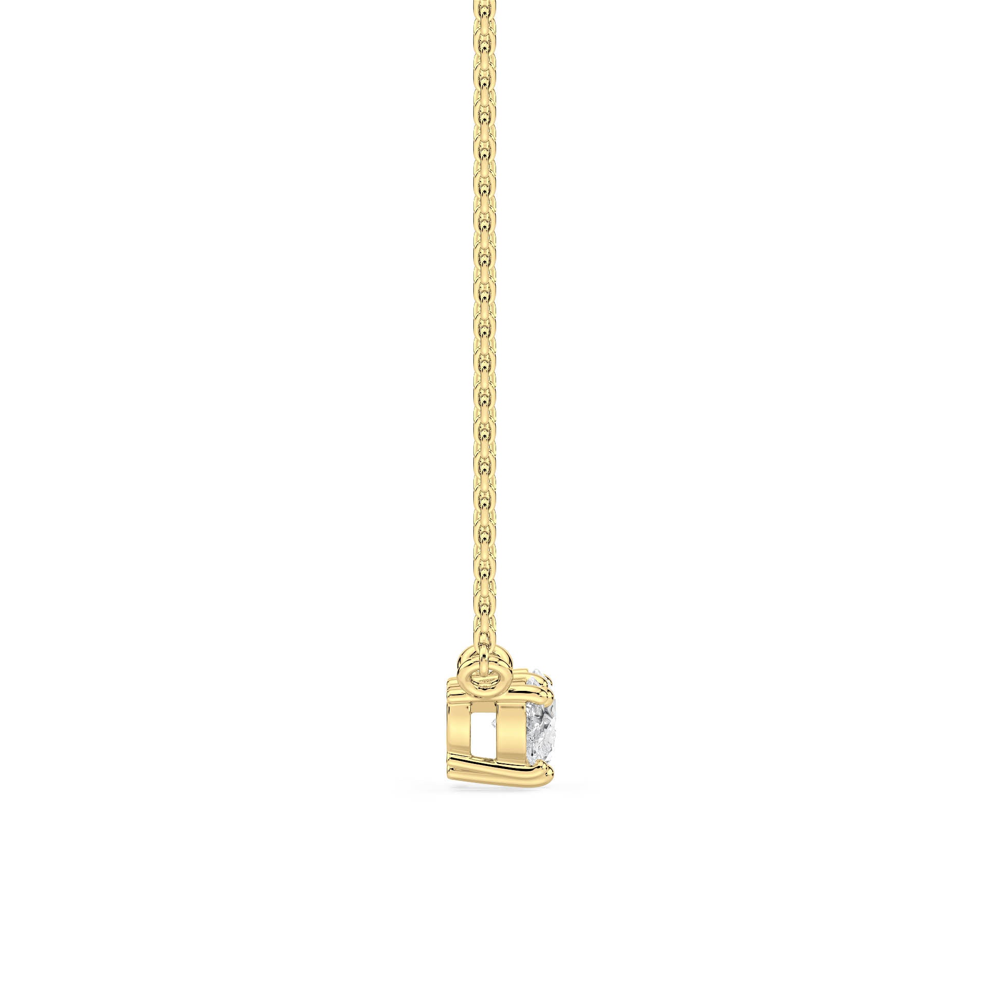 3-CLAW TOI ET MOI PEAR DIAMOND PENDANT/NECKLACE in 18ct Yellow Gold