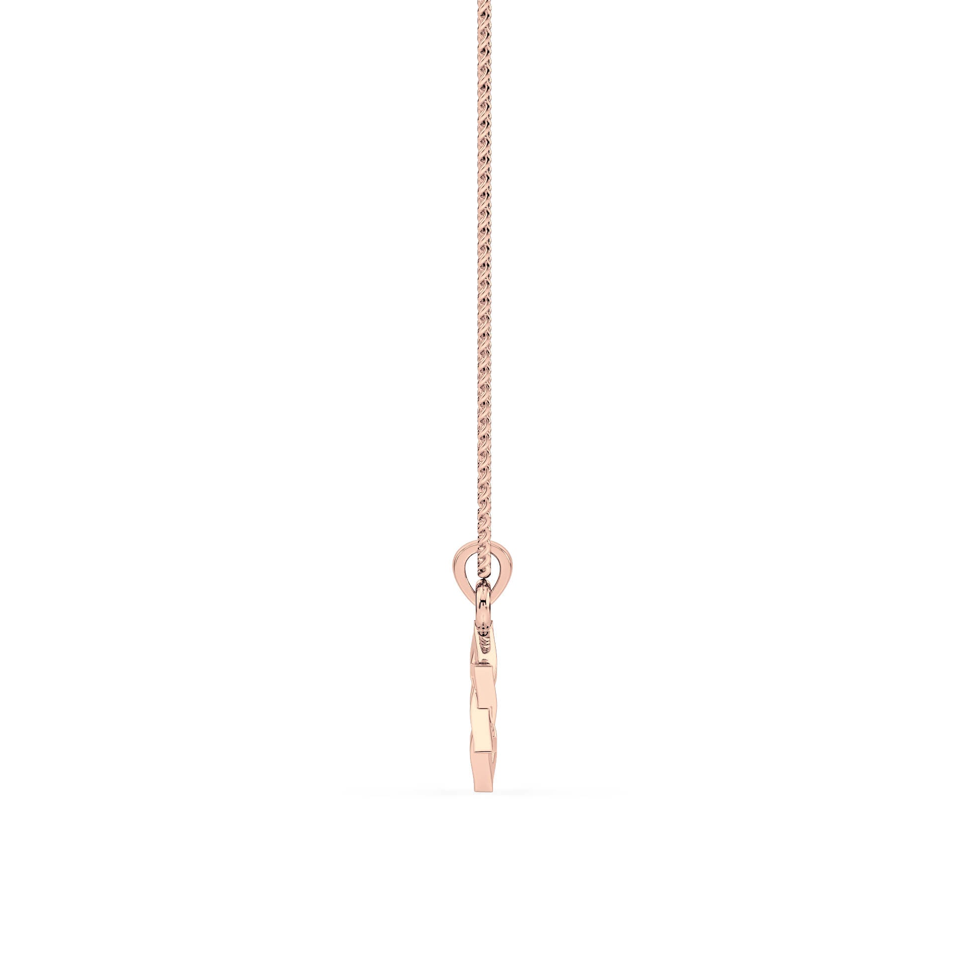 SOLID GOLD STAR OF DAVID PENDANT/NECKLACE in 9ct Rose Gold