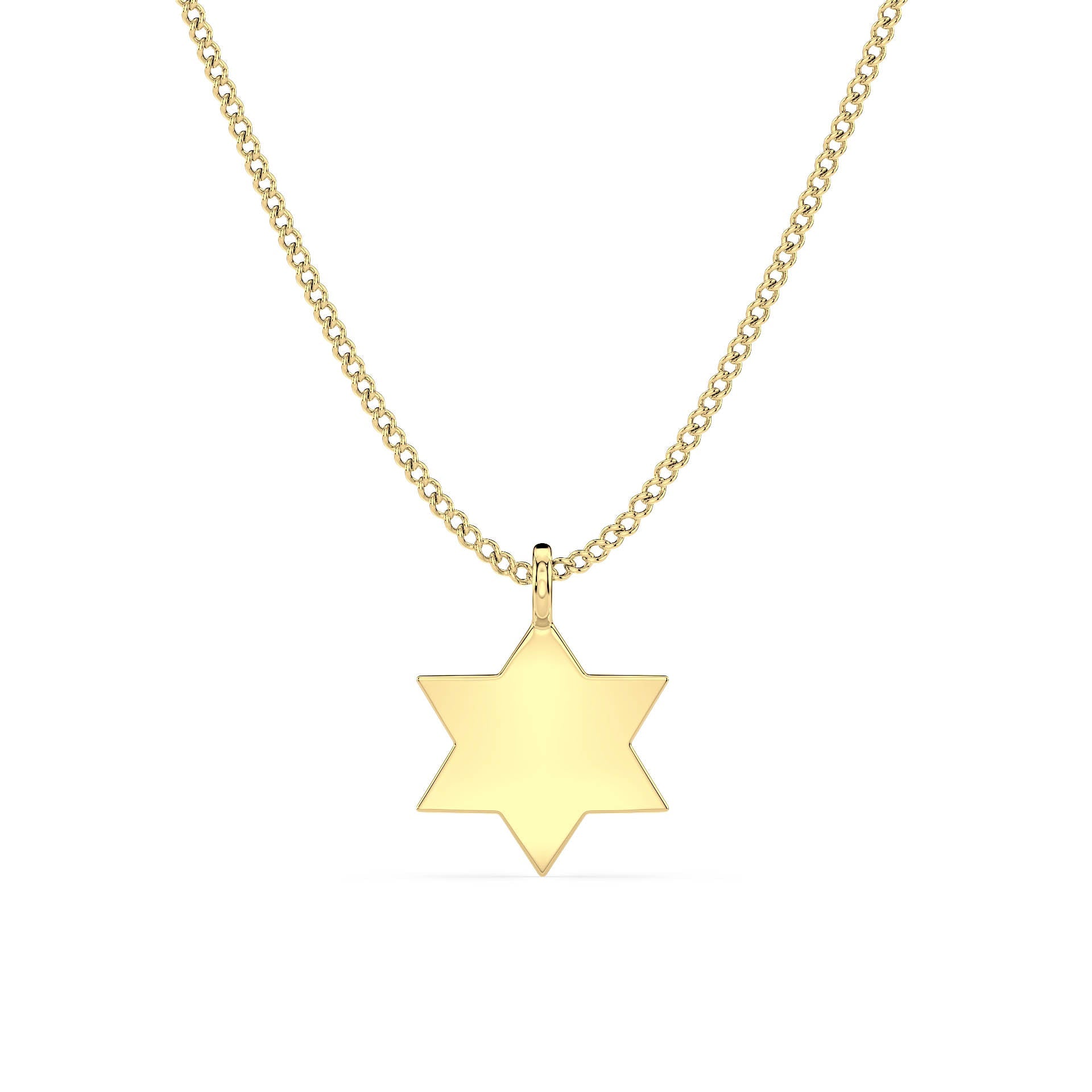 GOLD STAR OF DAVID PENDANT/NECKLACE in 9ct Yellow Gold