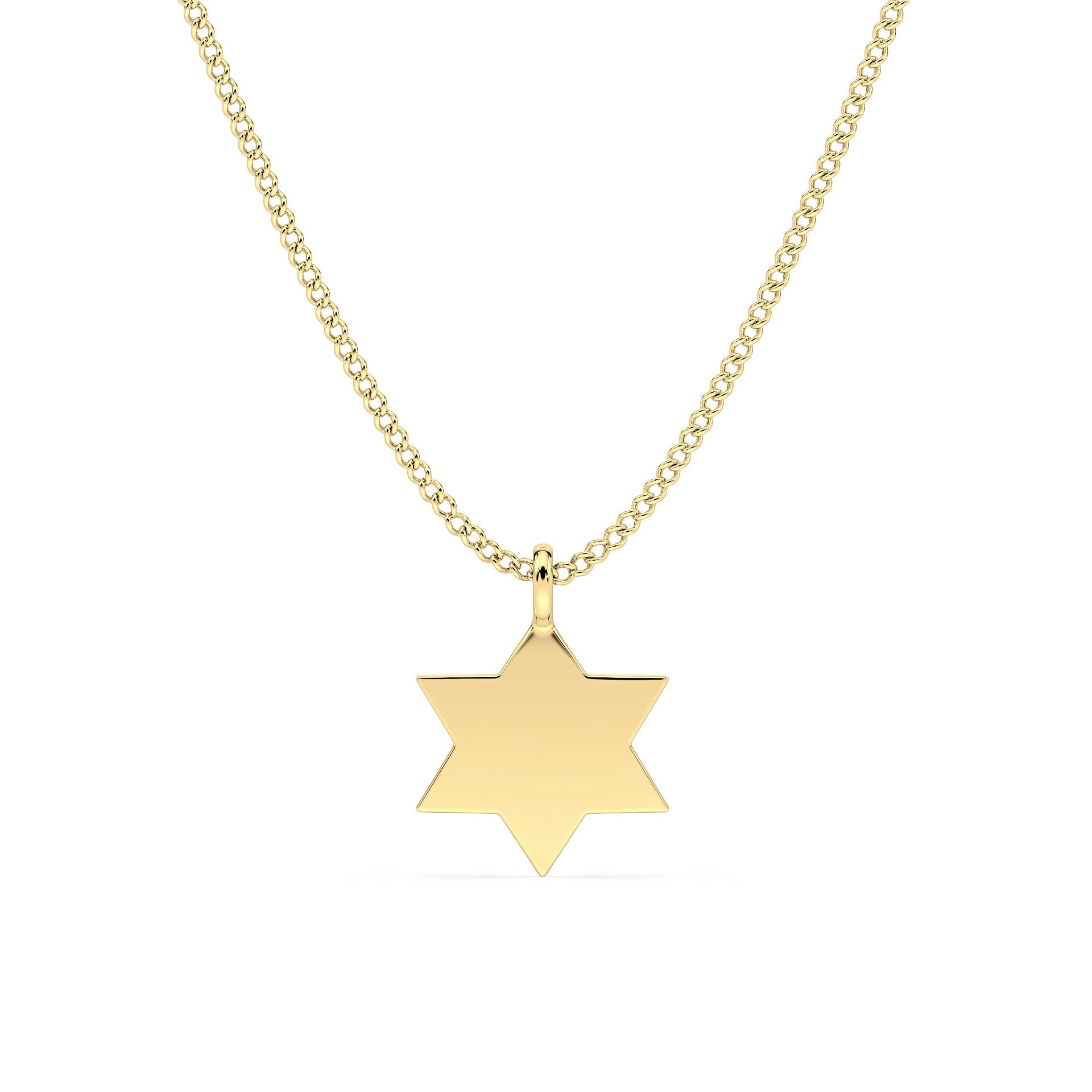 GOLD STAR OF DAVID PENDANT/NECKLACE in 9ct Yellow Gold