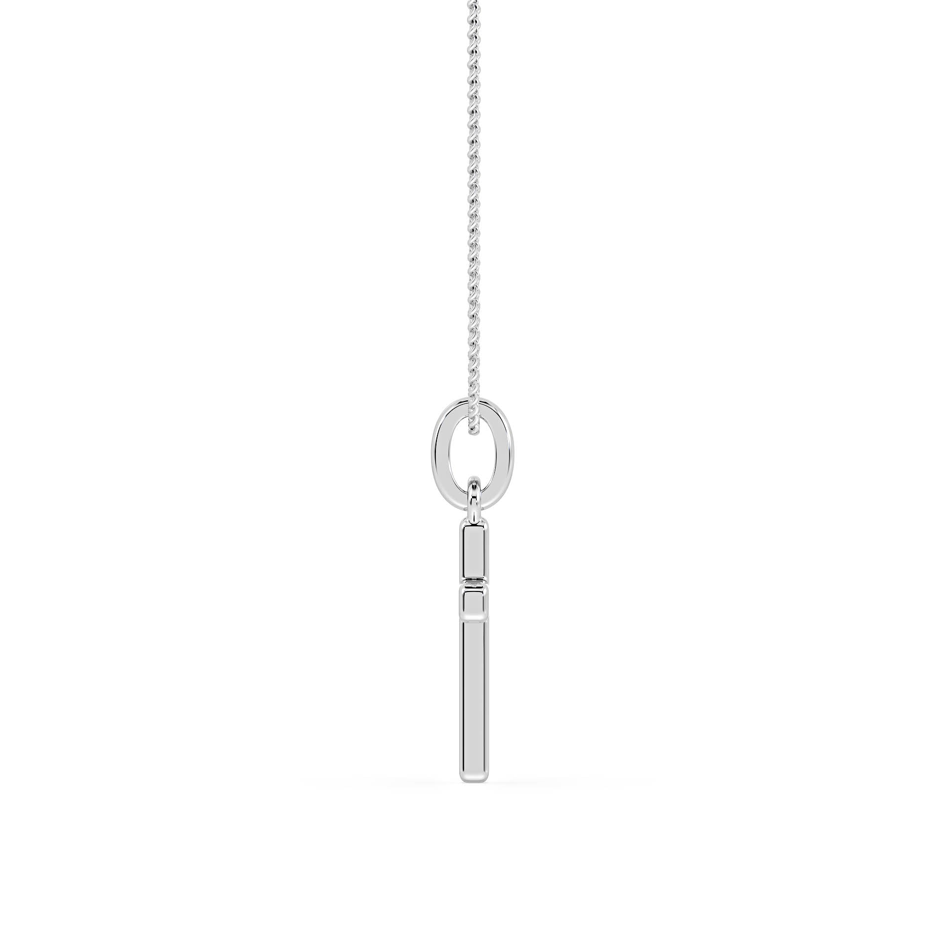 GOLD CROSS PENDANT/NECKLACE in 9ct White Gold