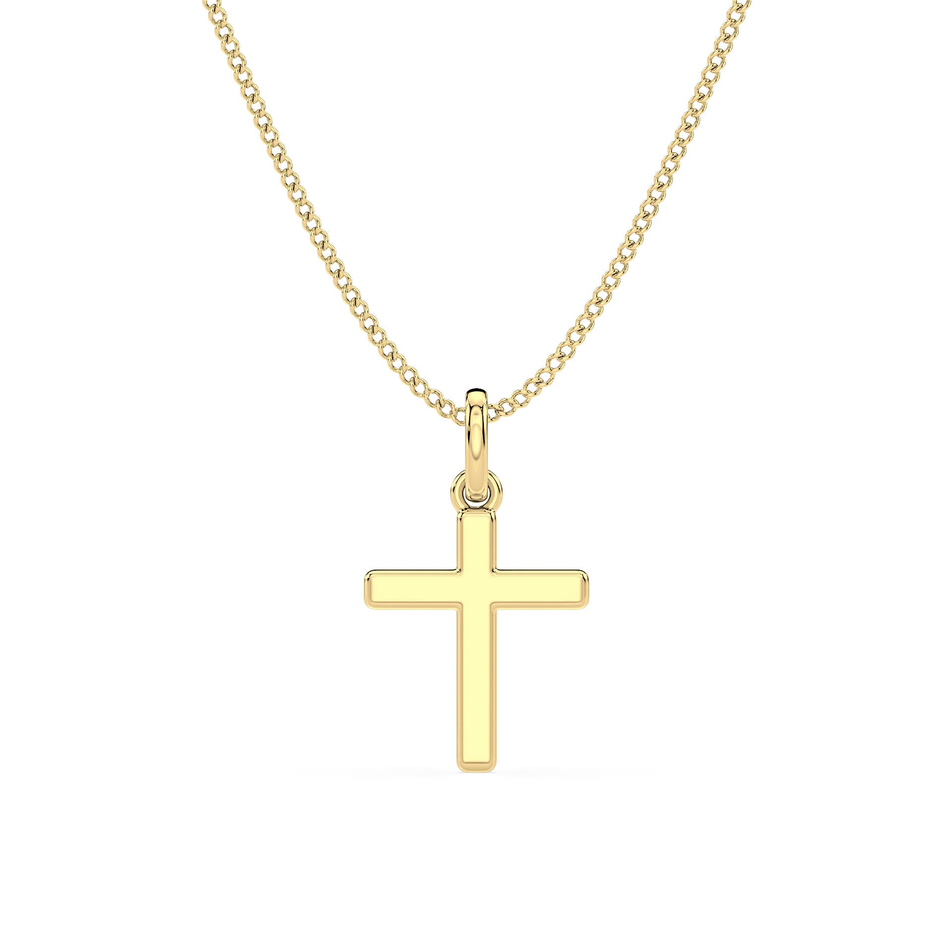 GOLD CROSS PENDANT/NECKLACE in 9ct Yellow Gold