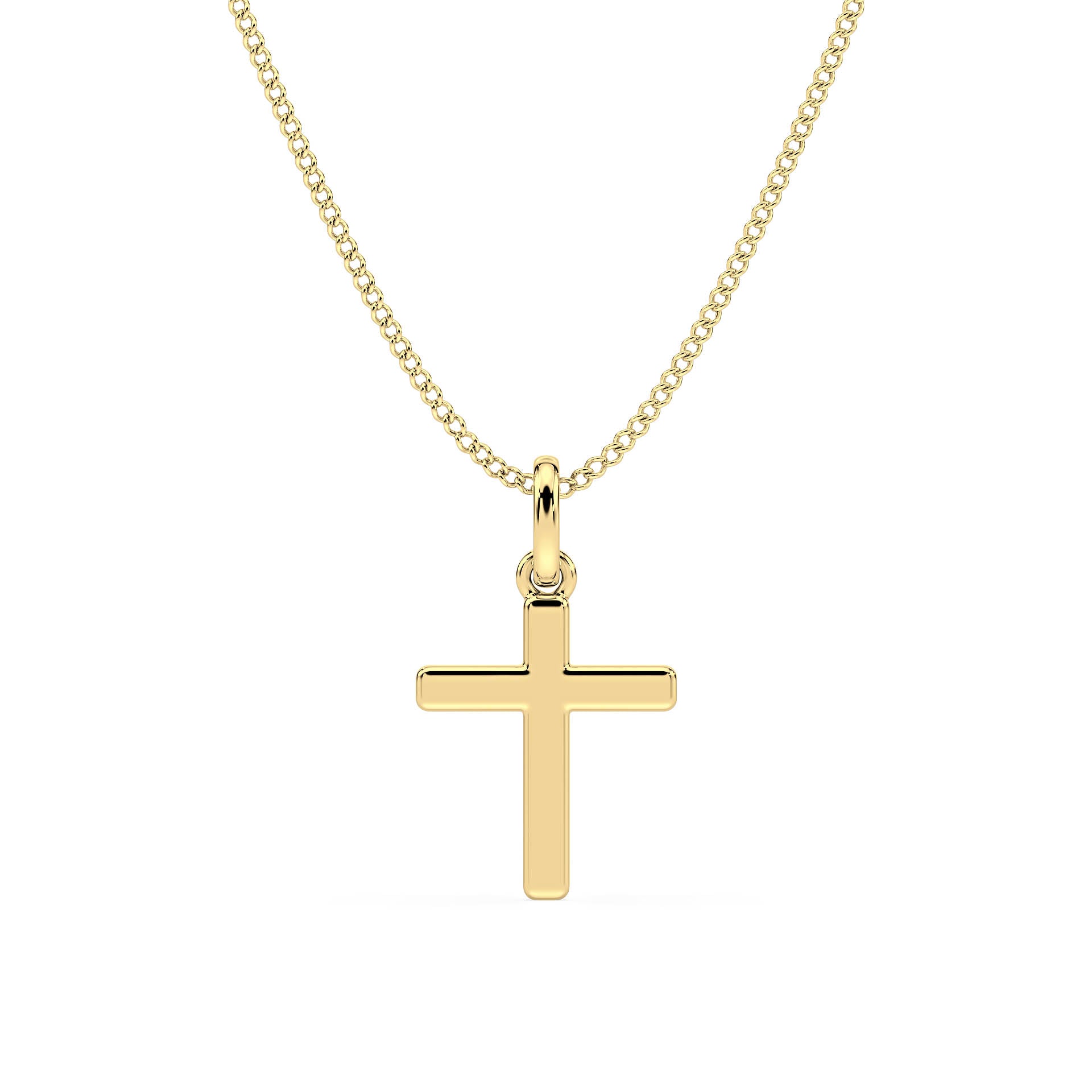 GOLD CROSS PENDANT/NECKLACE in 9ct Yellow Gold