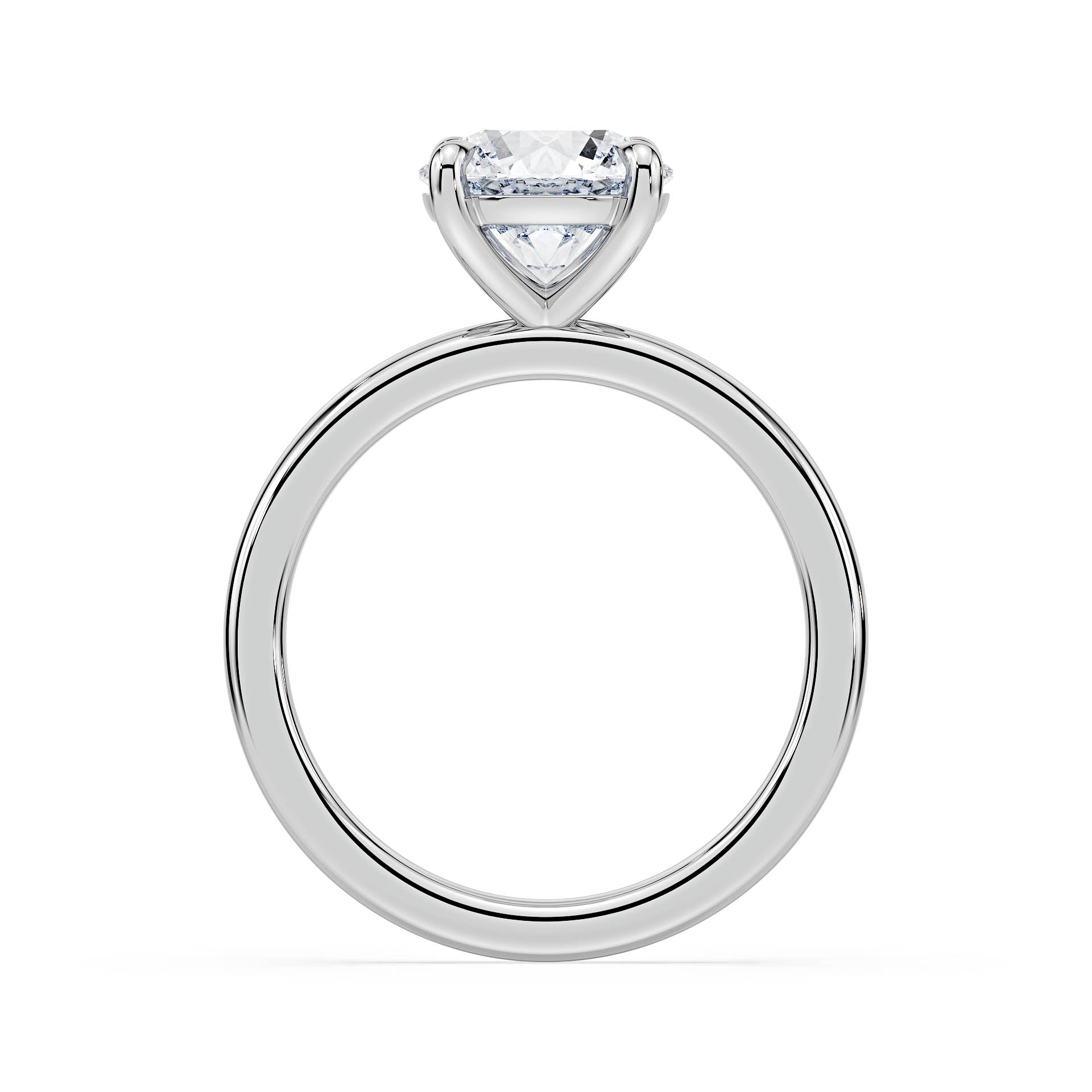 4-CLAW SOLITAIRE ROUND DIAMOND ENGAGEMENT RING in 18ct White Gold