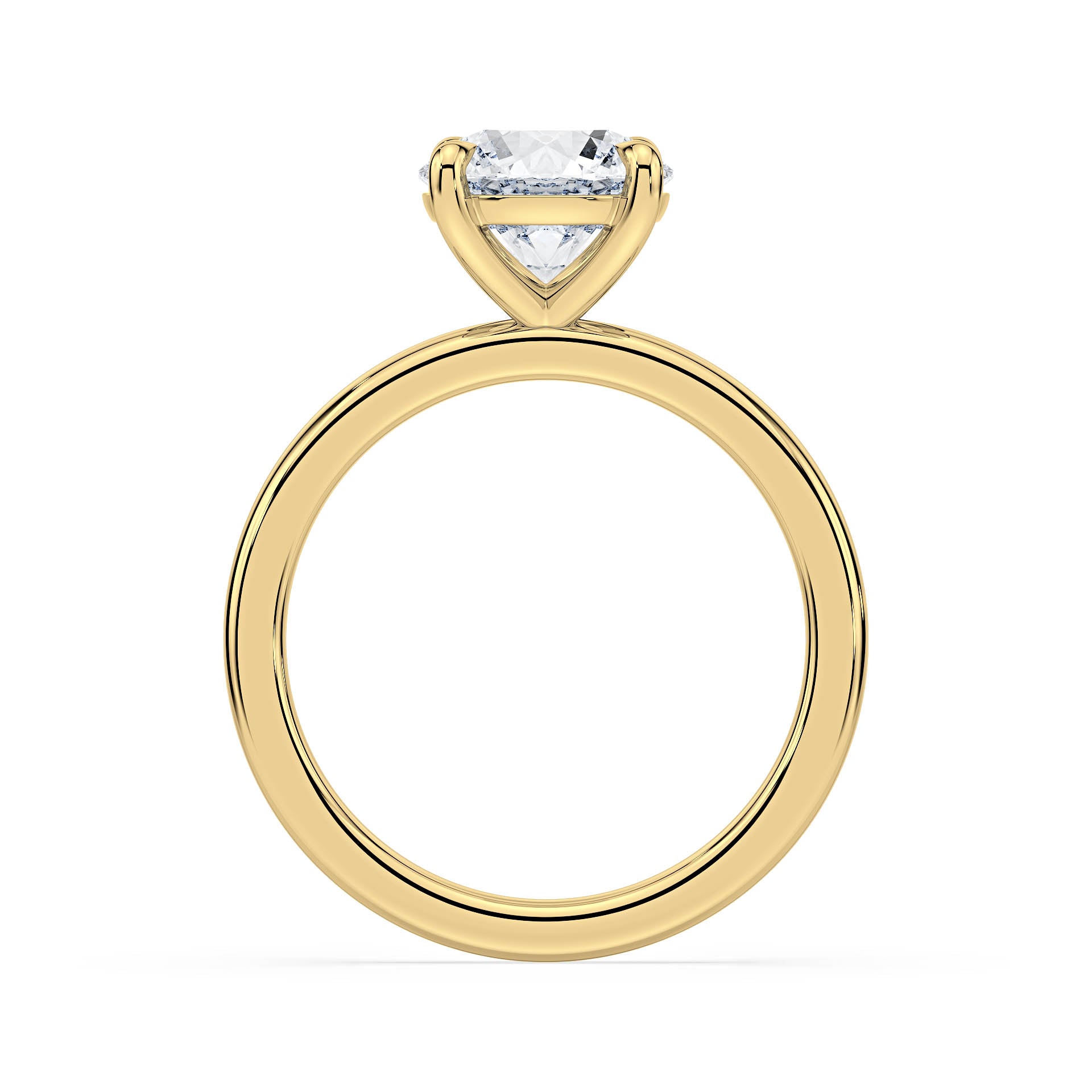 4-CLAW SOLITAIRE ROUND DIAMOND ENGAGEMENT RING in 18ct Yellow Gold