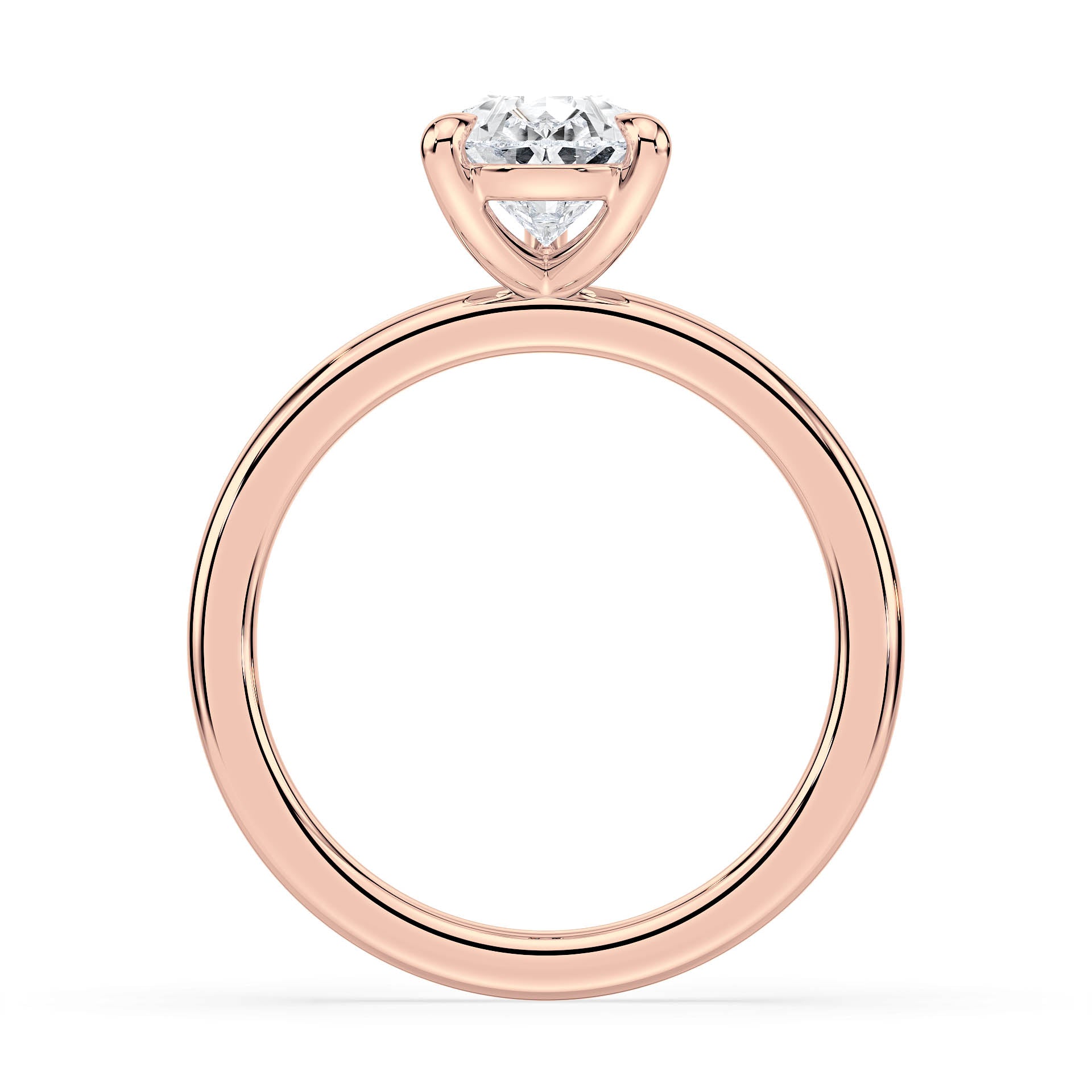 3-CLAW SOLITAIRE PEAR SHAPE DIAMOND ENGAGEMENT RING in 18ct Rose Gold