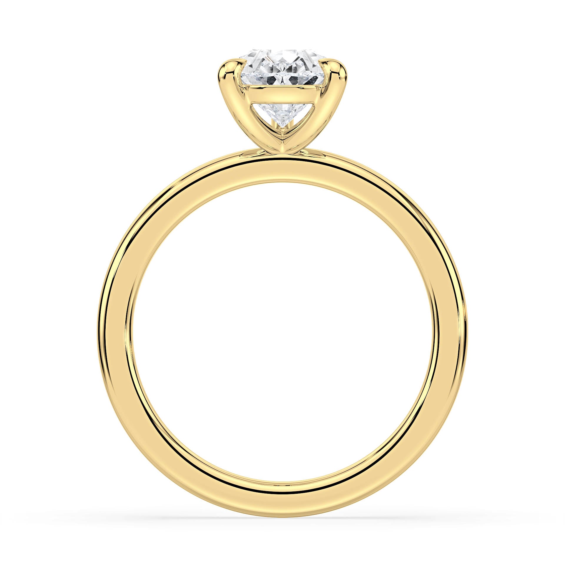 3-CLAW SOLITAIRE PEAR SHAPE DIAMOND ENGAGEMENT RING in 18ct Yellow Gold