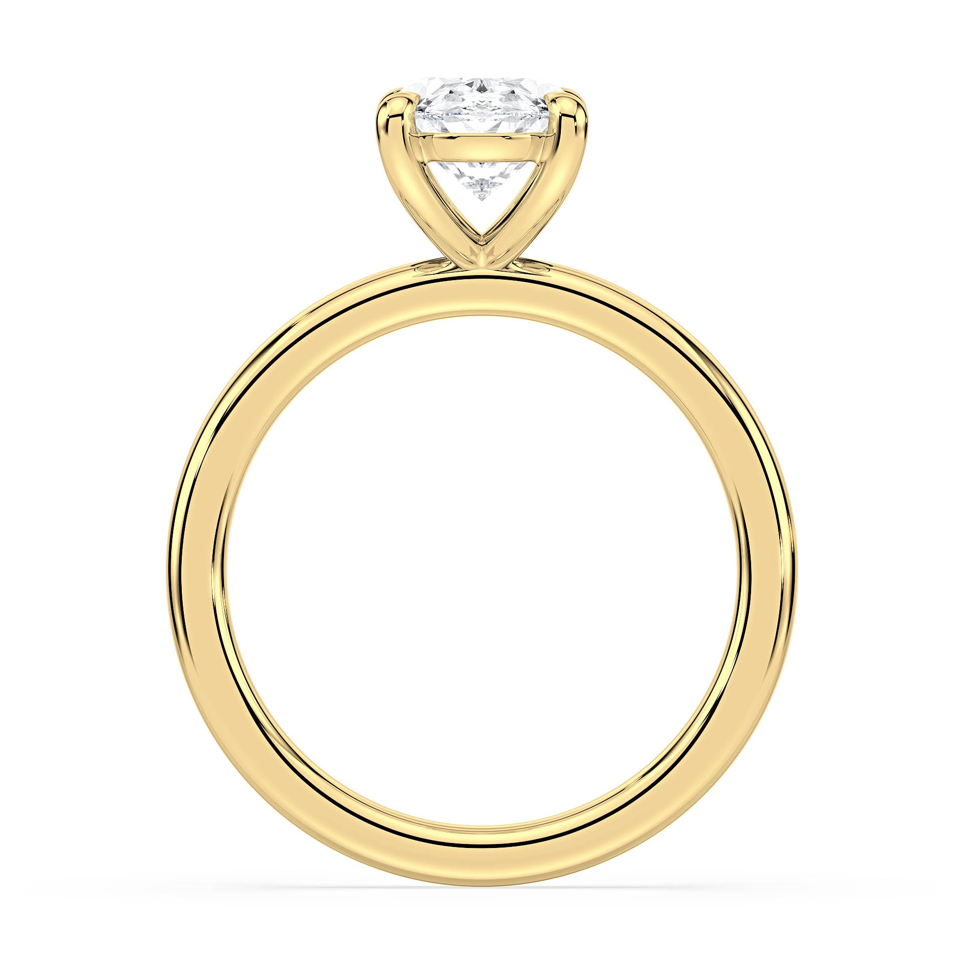 4-CLAW SOLITAIRE OVAL DIAMOND ENGAGEMENT RING in 18ct Yellow Gold