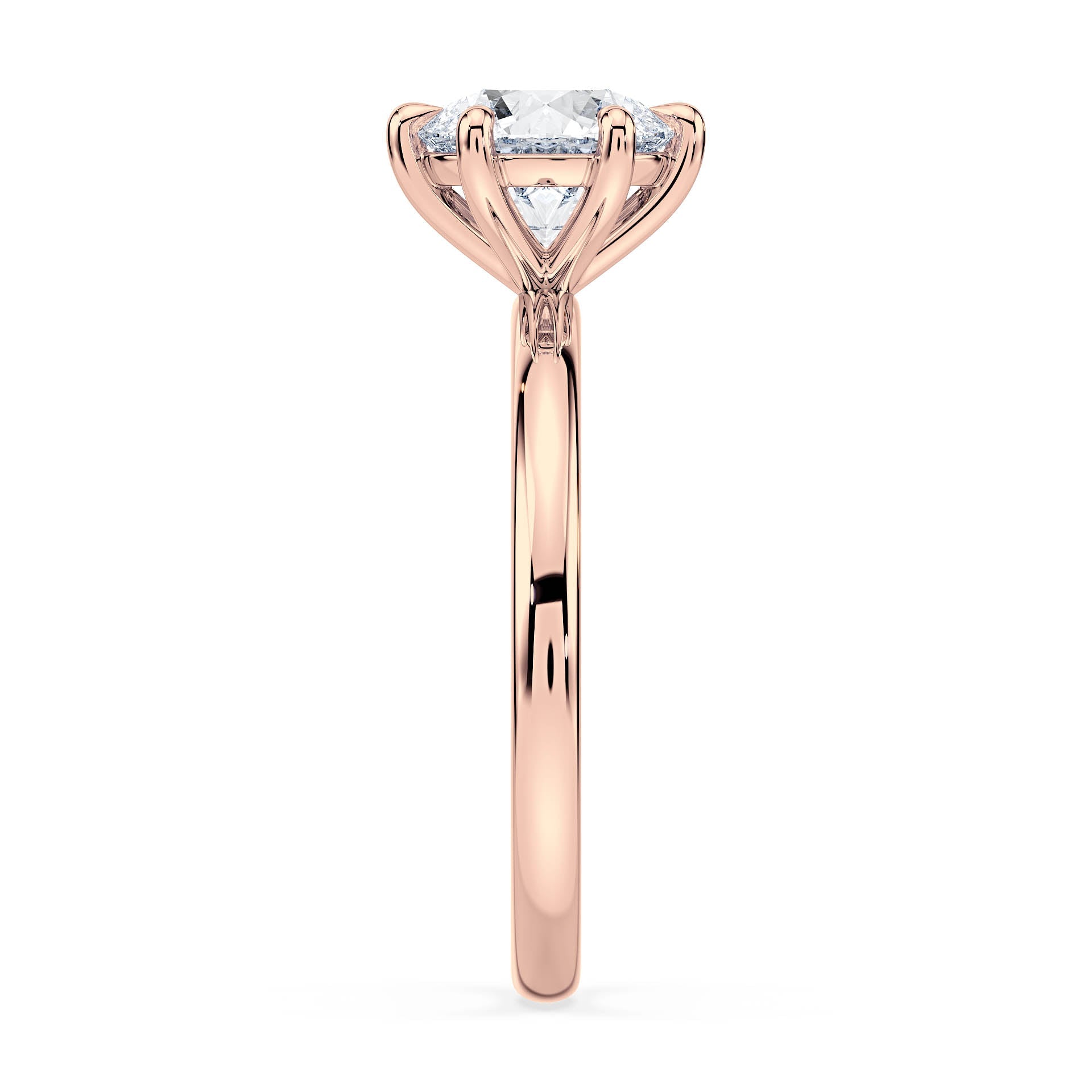 6-CLAW SOLITAIRE ROUND DIAMOND ENGAGEMENT RING in 18ct Rose Gold