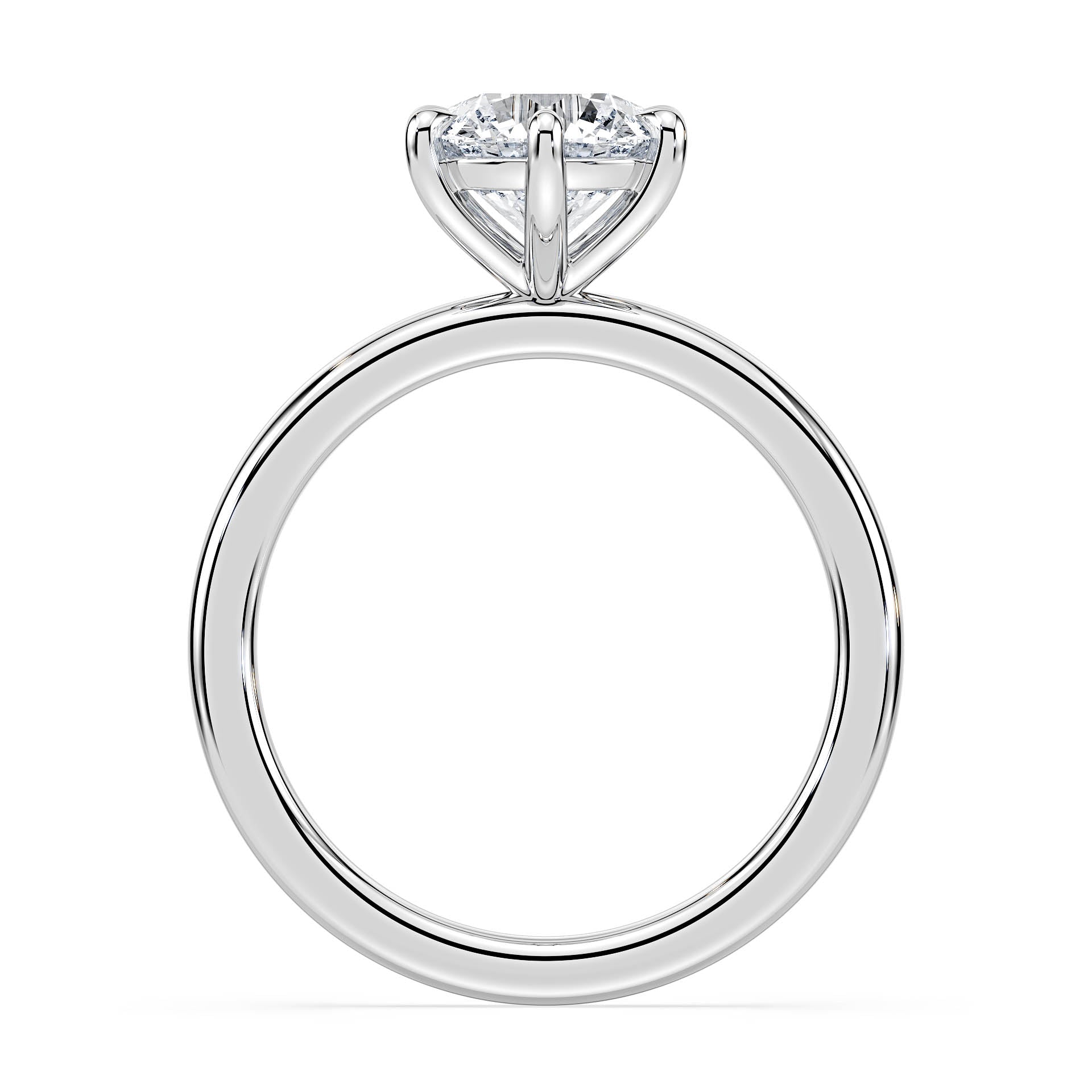 6-CLAW SOLITAIRE ROUND DIAMOND ENGAGEMENT RING in 18ct White Gold